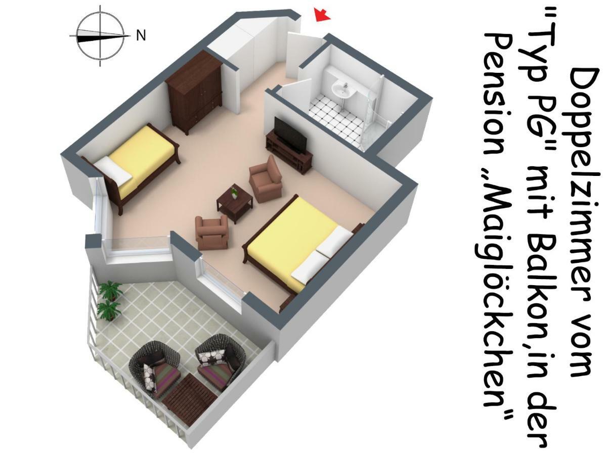 Pension Maigloeckchen Karlshagen Extérieur photo